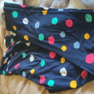 LuLaRoe TC2 navy with colored dots leggings